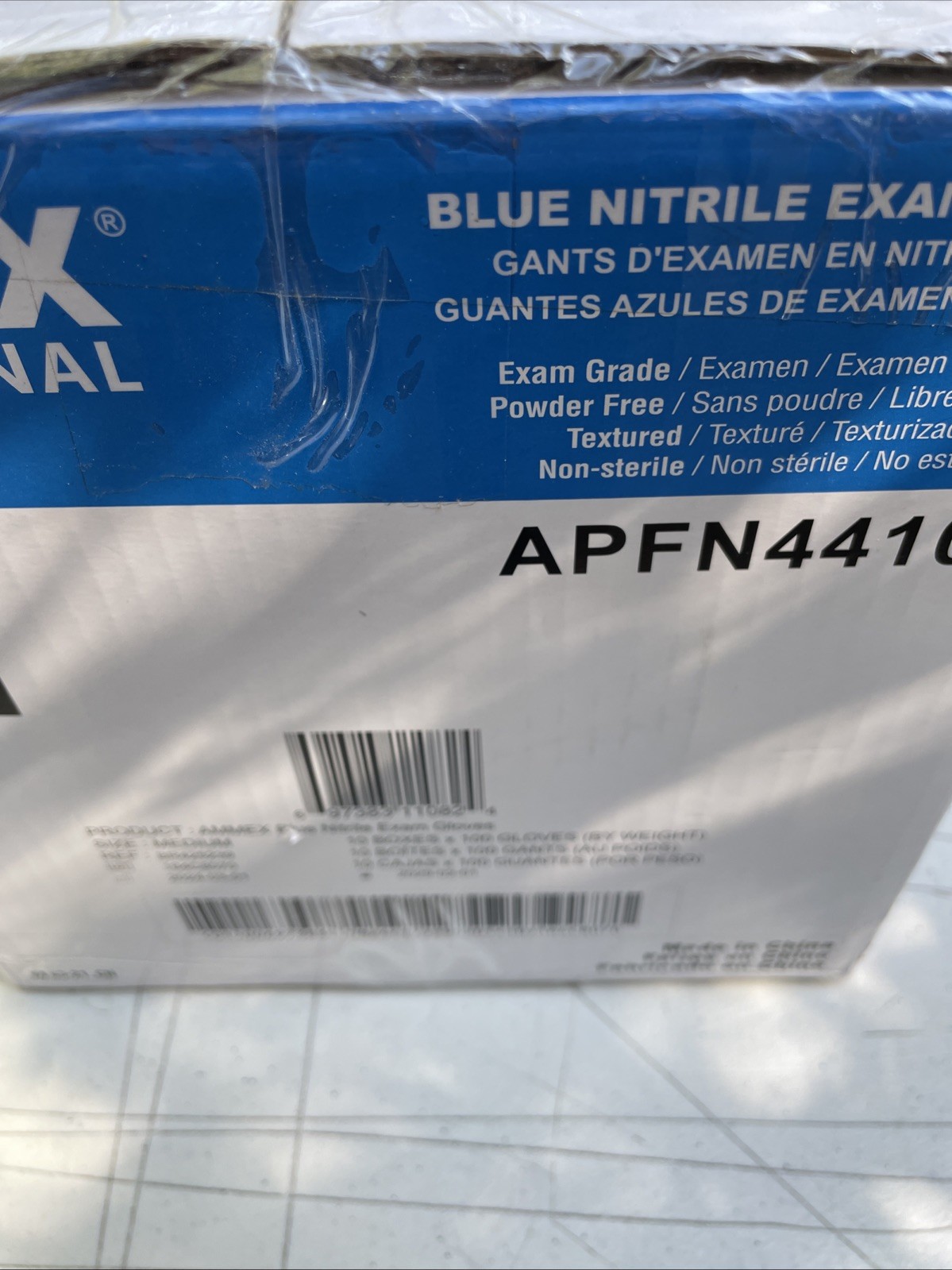 First Aid Only M550MED Nitrile Exam Gloves, Medium -10 x 100 Pack 1000 total