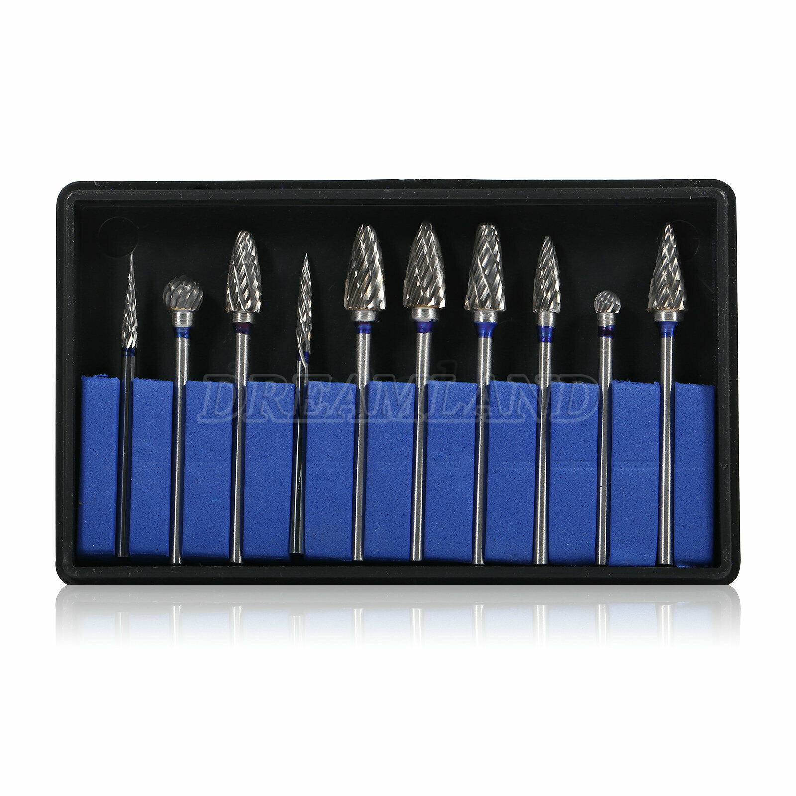10 Dental Tungsten Carbide Cutter Burs Plaster Alloy Acrylic Drill 2.35MM HP2.35