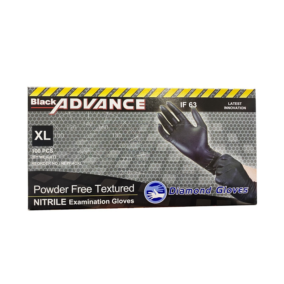 6 Mil Black Nitrile Disposable Gloves Powder Free Case 1000 PC S M L XL XXL
