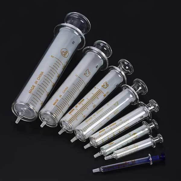 1ml – 100ml Luer Lock Tip Glass Syringes Sampler Chemistry Laboratory Injector