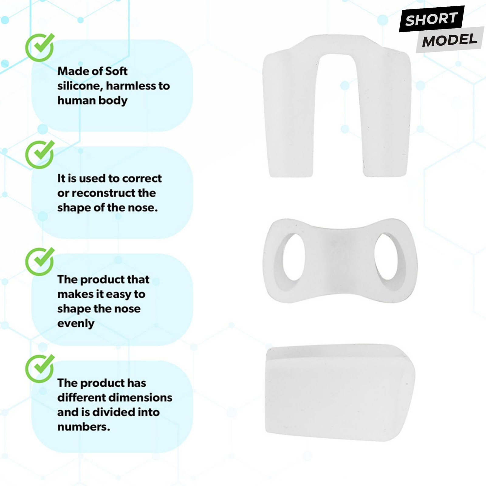 Silicone Nostril Retainer for Rhinoplasty Surgery 100% Silicone 10 Pack