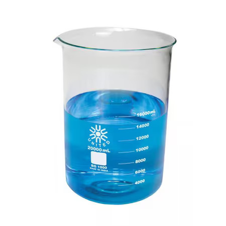 Beaker, Borosilicate Glass, Low Form, 2 L / 67.6 Fl Oz Capacity, A Type I,