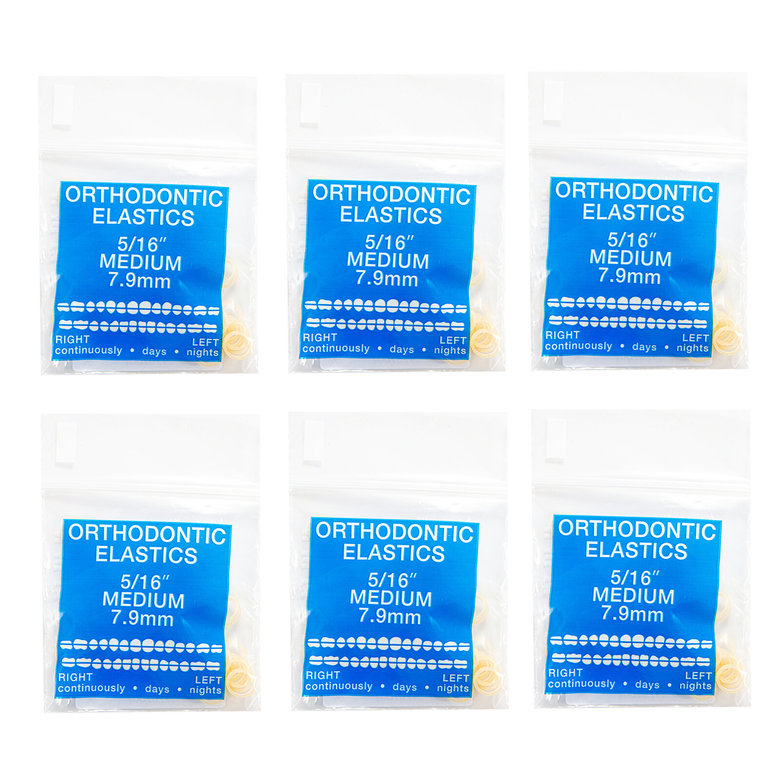 100PCS JMU Dental Orthodontics Intraoral Elastic Rubber Bands Latex Made In USA