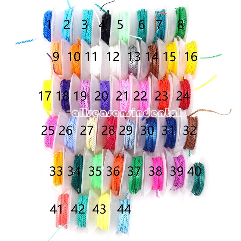 1 Pcs Dental Orthodontic Elastic Elastic Ultra Power Chain 44 Colors For Option