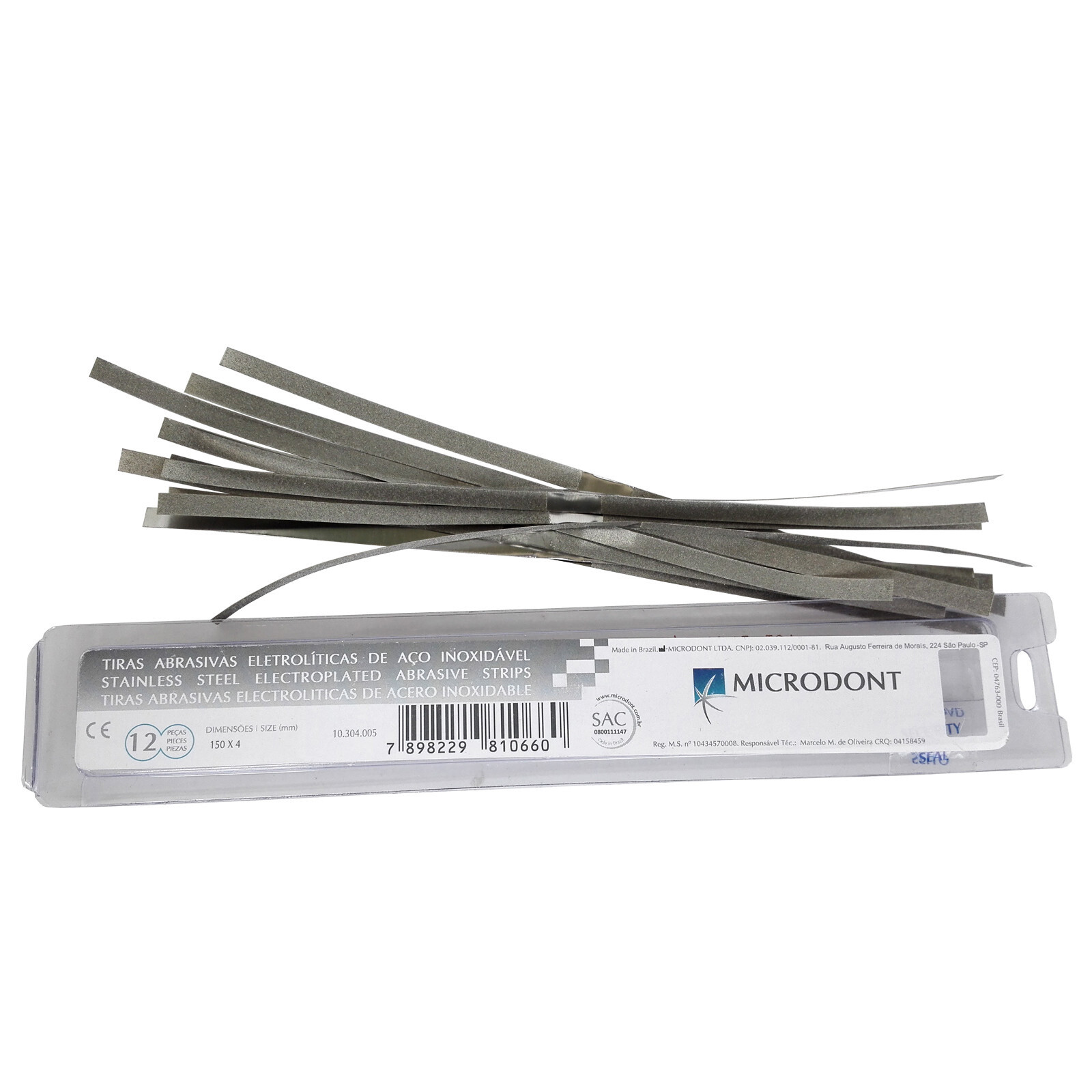 150*4mm Dental Microdont Stainless Steel Abrasive Strips for Finishing Polishing