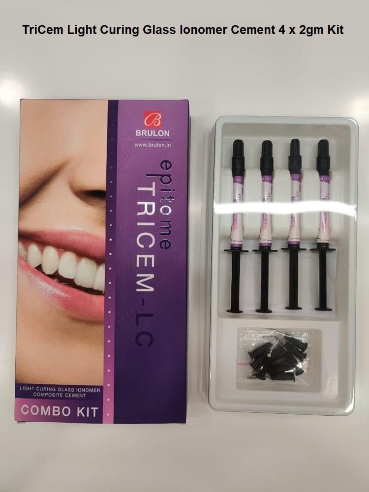 Dental Epitome TRICEM LC Resin Reinforced GIC Restorative 4 x 2gm Composite Kit