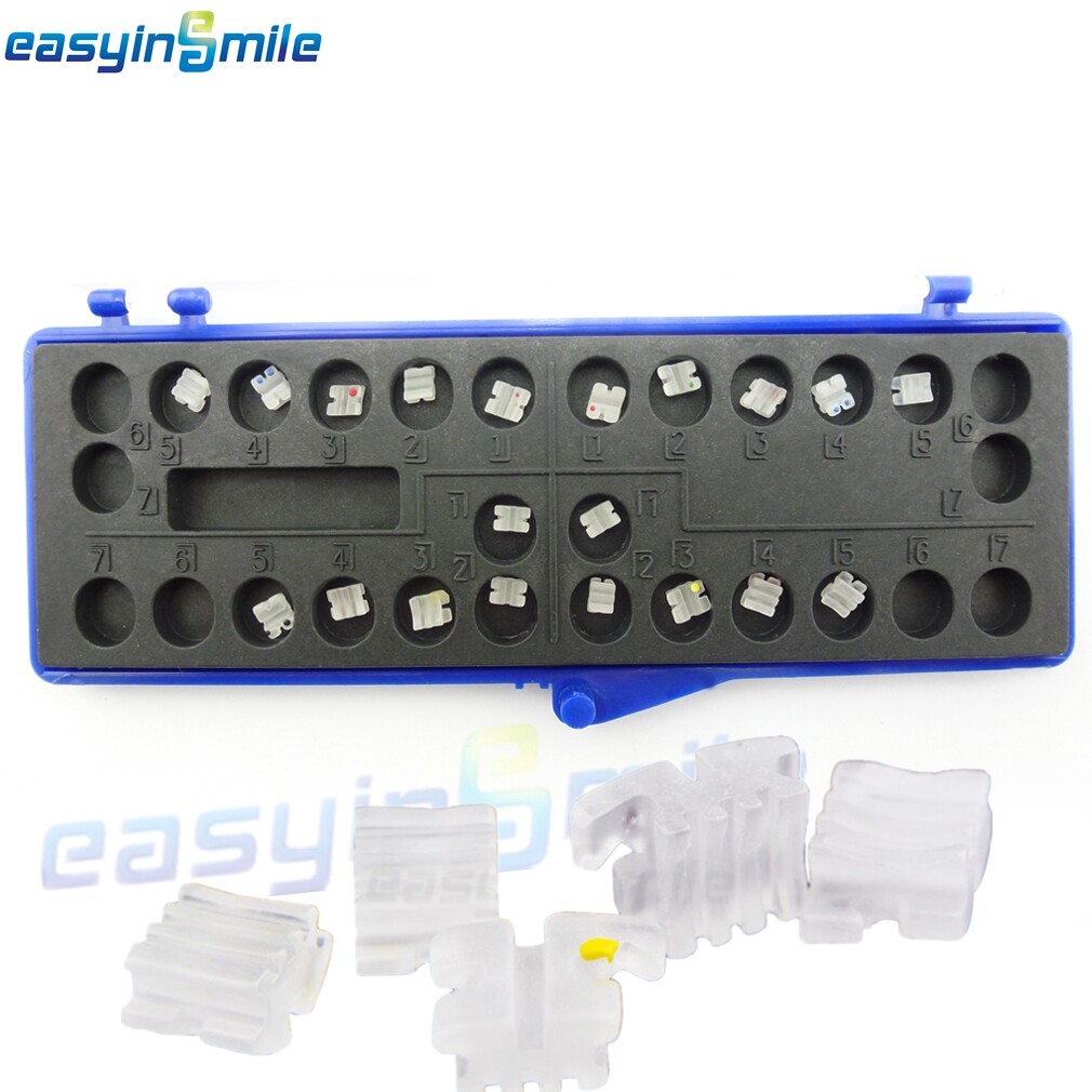 ROTH 022 Dental Ceramic Brackets Orthodontic Clear Braces 3/345 with Hooks 5Pack