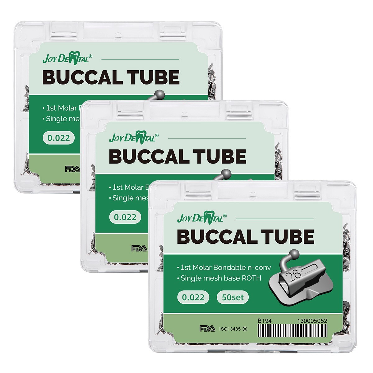 Dental Ortodoncia Tubos bucales de Roth 022 1er Molar Bondable Non-Convertible