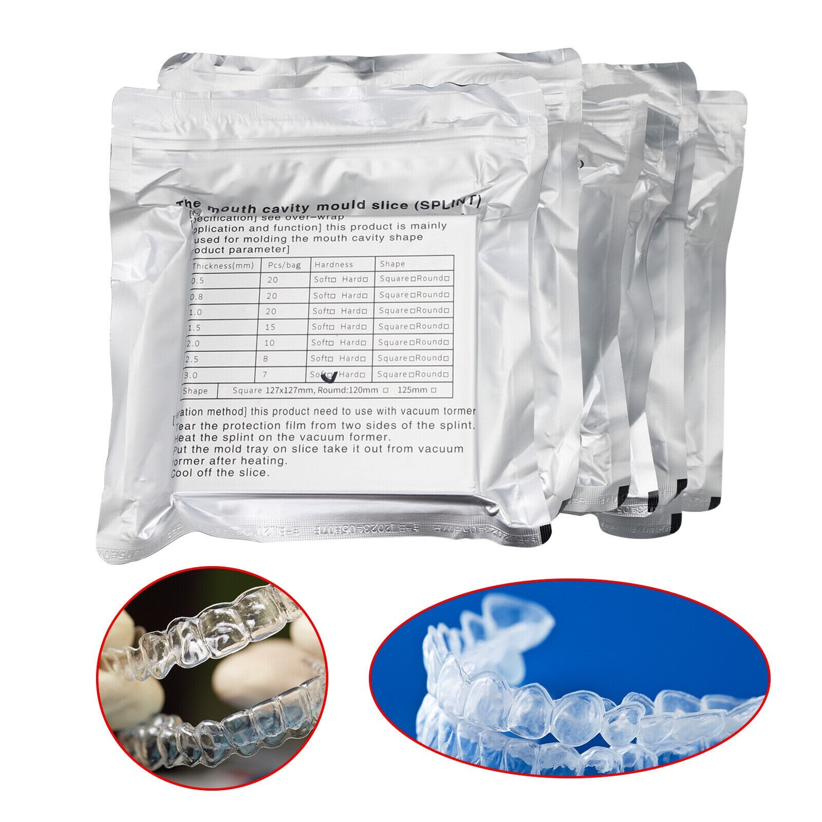 Dental Splint Thermoforming Material For Vacuum Forming Hard 0.8/1.0/1.5/2.0mm