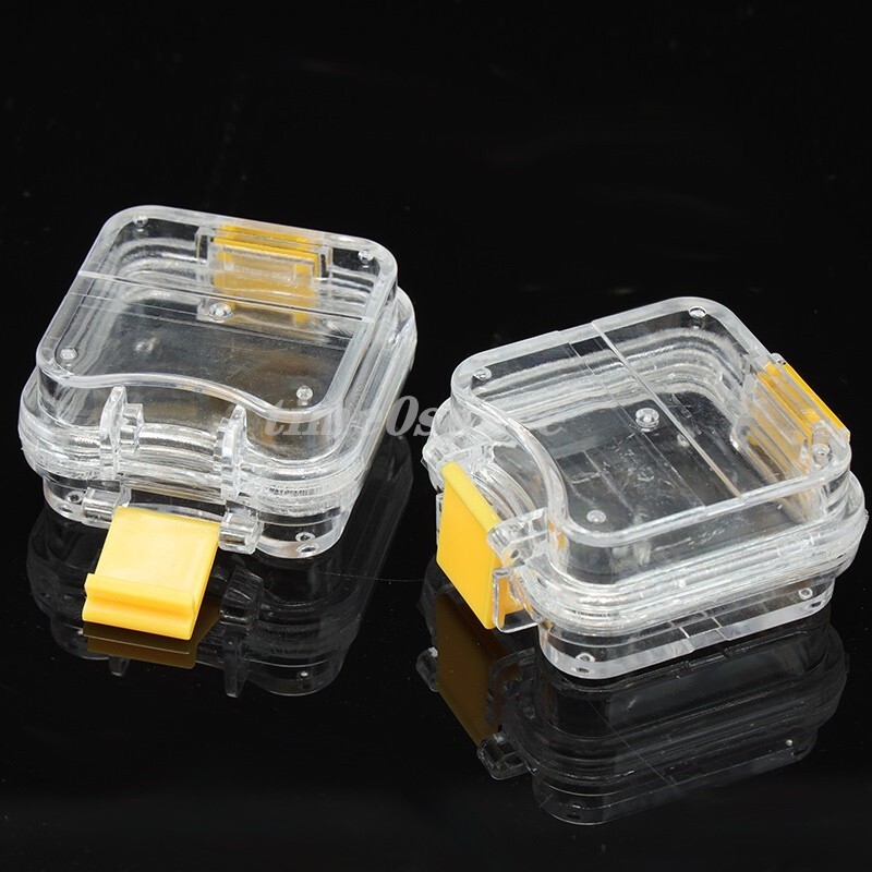 20Pcs Dental Box Jewelry Storage Boxes Hinged Display Clear Membrane Case Small