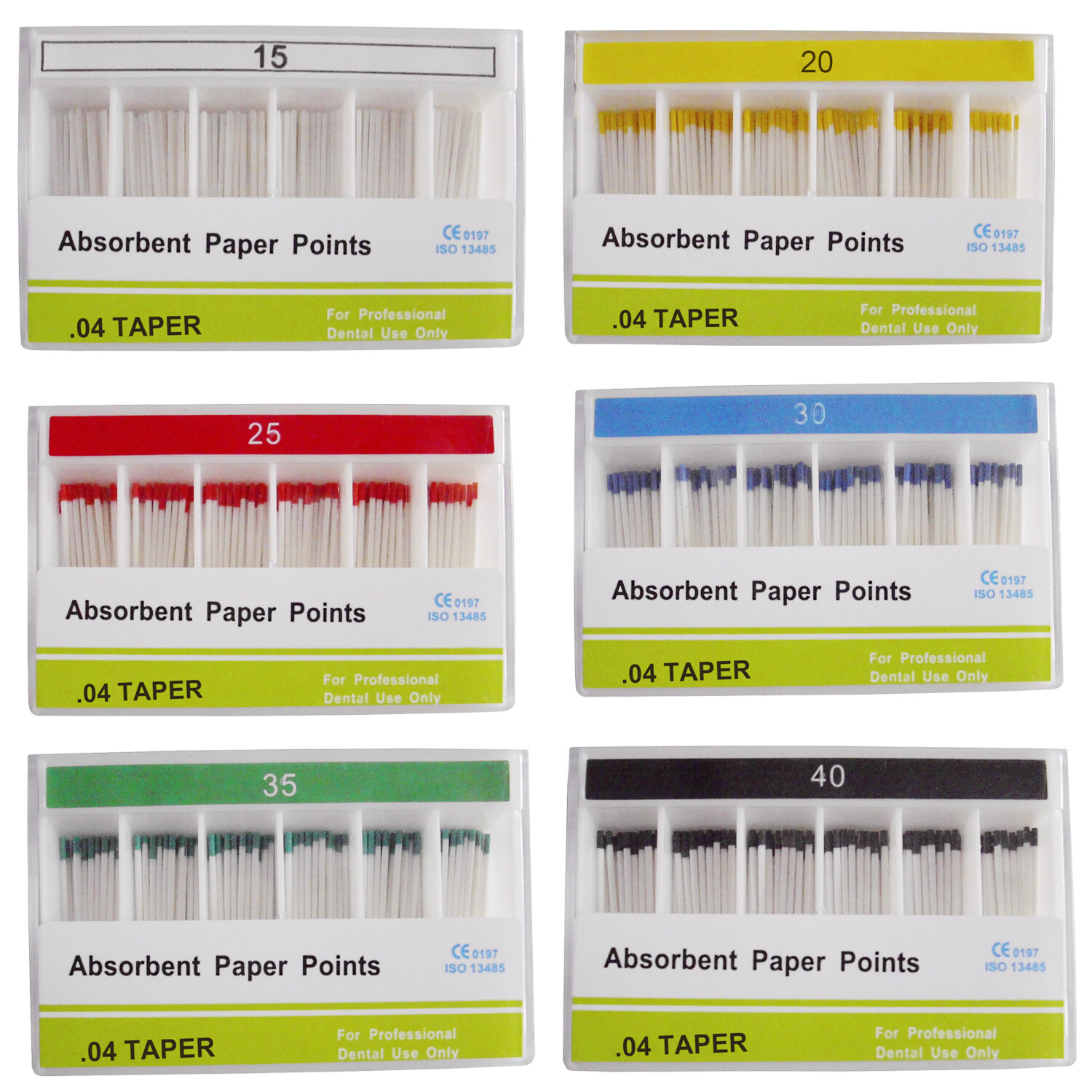 AZDENT Dental Absorbent Paper Points Taper 02 04 06 Endodontics Root Canal Clean