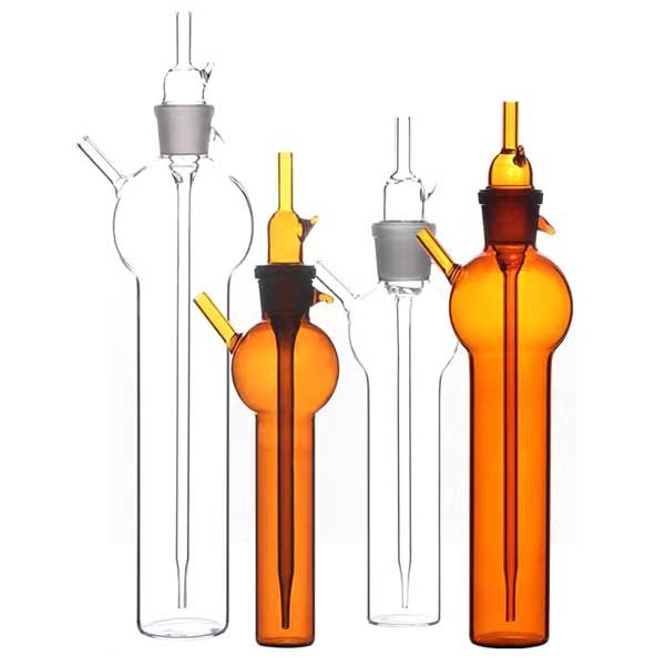 10-250ml Glass Ball-shape Gas Sampling Tube Gas Collecting Bottle Lab Supply