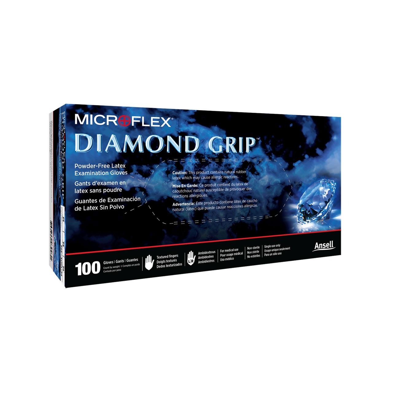 Microflex MF-300XL Diamond Grip Powder Free Latex Gloves – X-Large