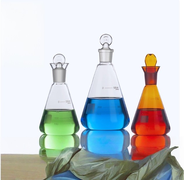 Lab glass erlenmeyer flask conical flask with standard 24/29 joint Lab glassware