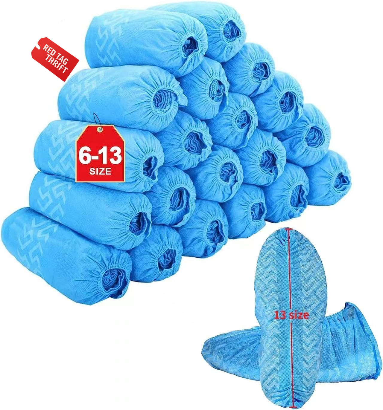 Shoe Covers Disposable 200 Pack (100 Pairs) Non-Slip, Durable, Indoor