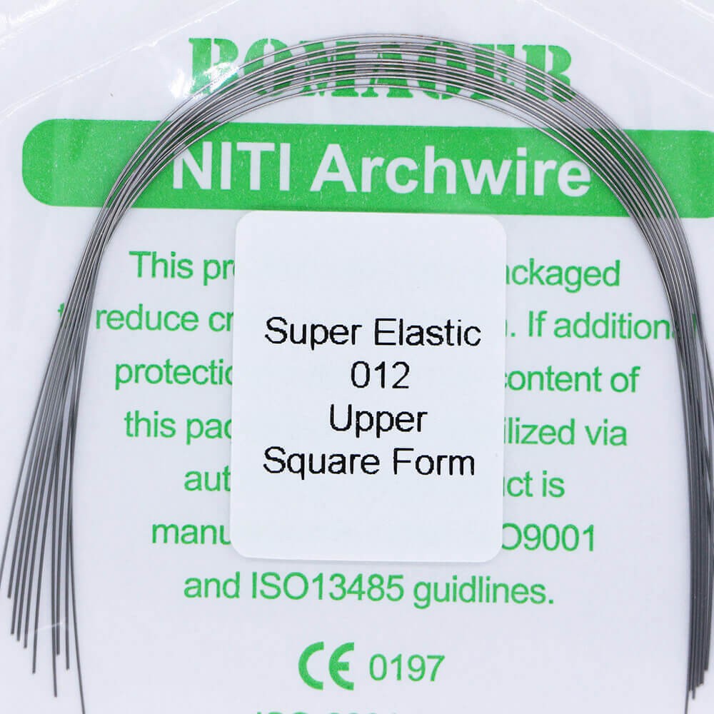 20×Dental Orthodontic Super Elastic Niti Round Arch Wire Square Form 012 Upper