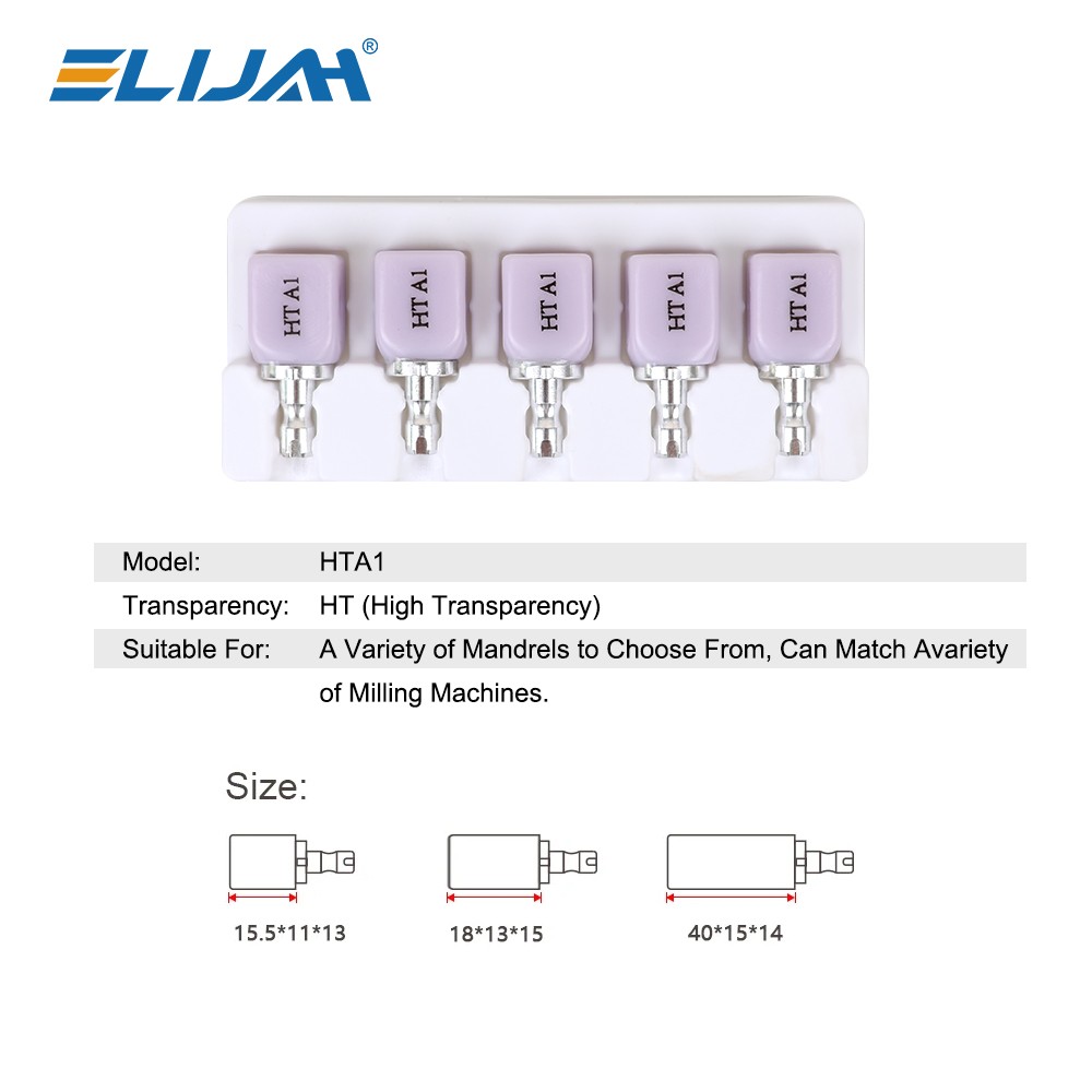US C14 Glass Ceramic Lithium Disilicate Blocks HT/LT A1-D3 for CEREC Emax 400MPa