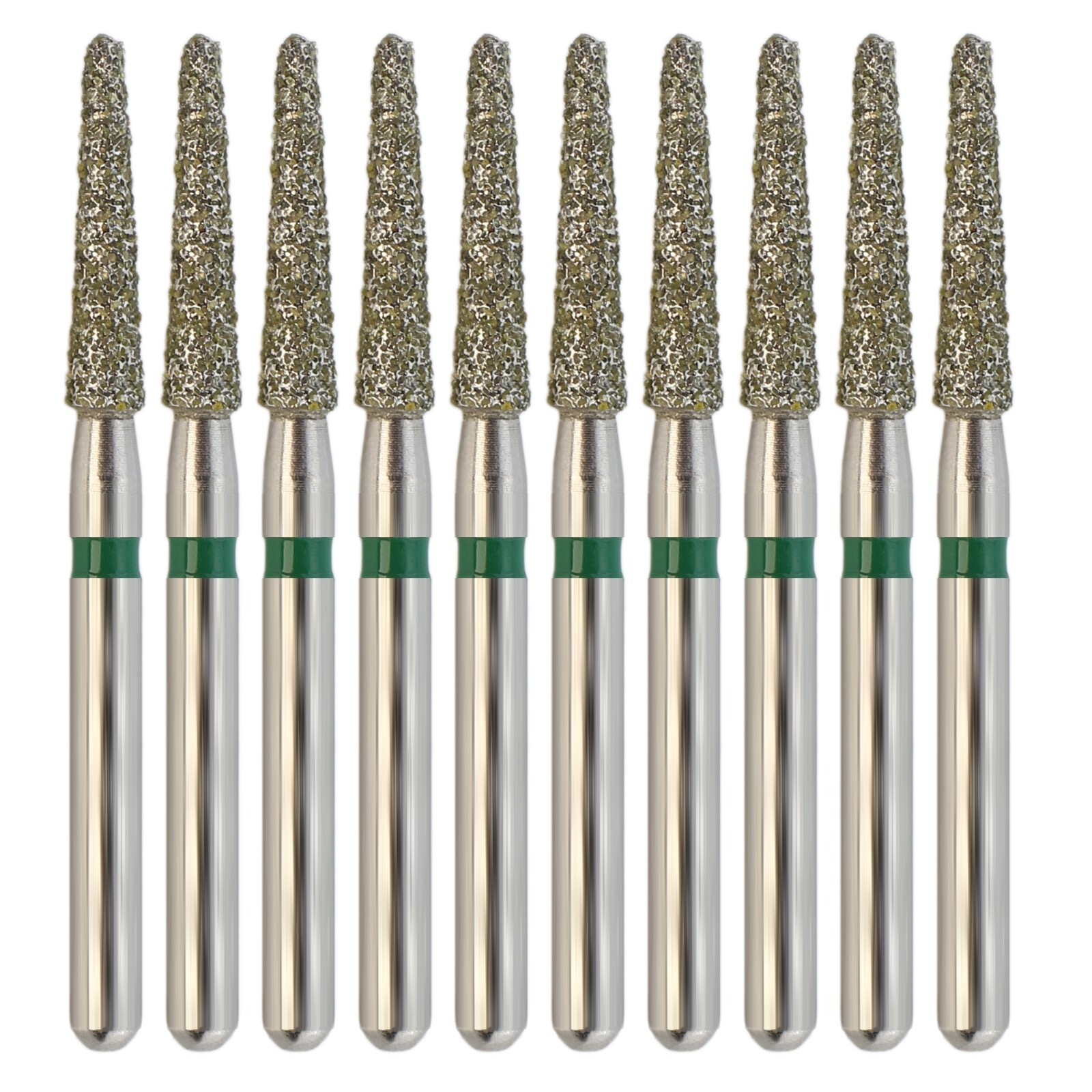 Dental Diamond Burs FG 856/018C Round End Taper Coarse Grit Green Friction Grip