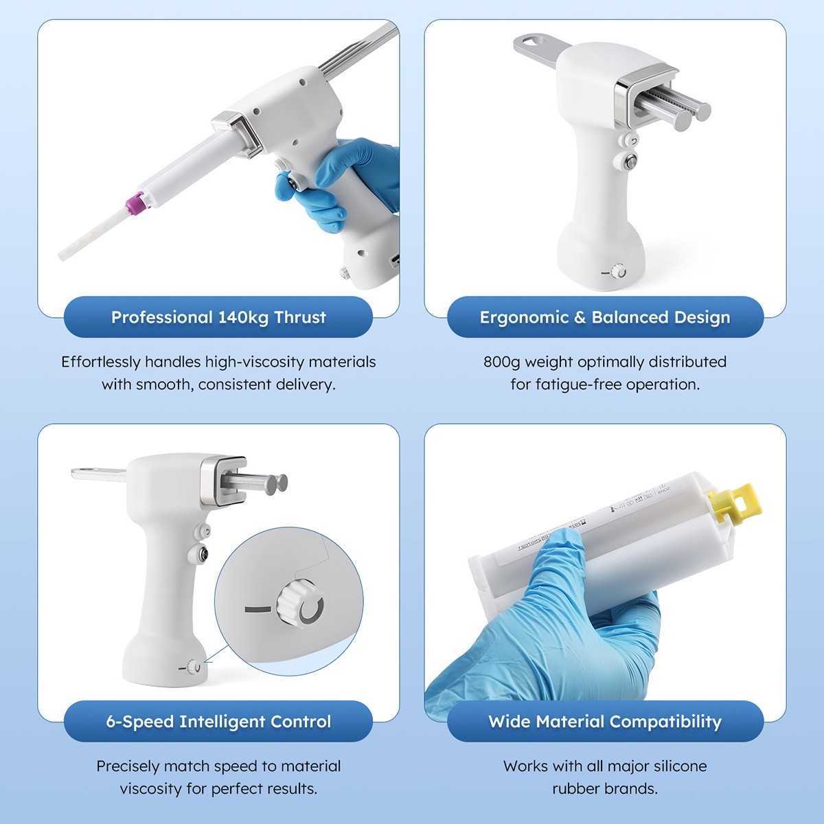 Dental Electric Impression Mixing Dispenser Gun 50ml 1:1/2:1/Impression Material