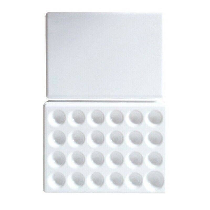 1 Pcs Dental Lab Tool Glaze Mixing Tray 24 pits Palette Porcelain Ceramic Cover
