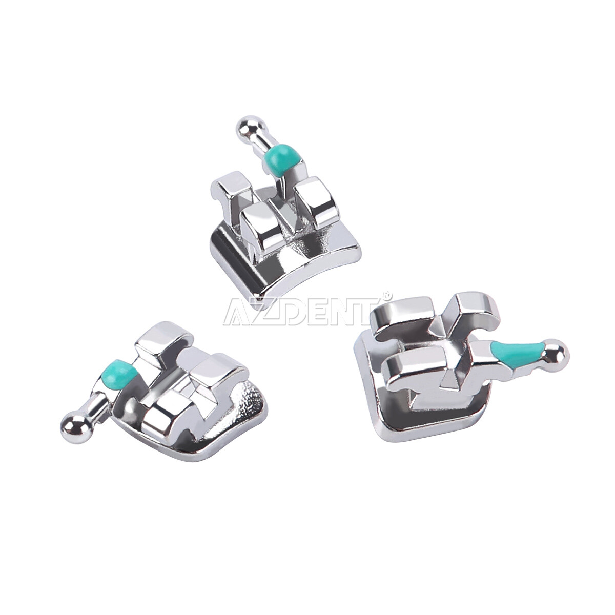 20Pcs Dental Orthodontic Metal Brackets Braces Mini Roth/MBT 018/022 Hooks 345