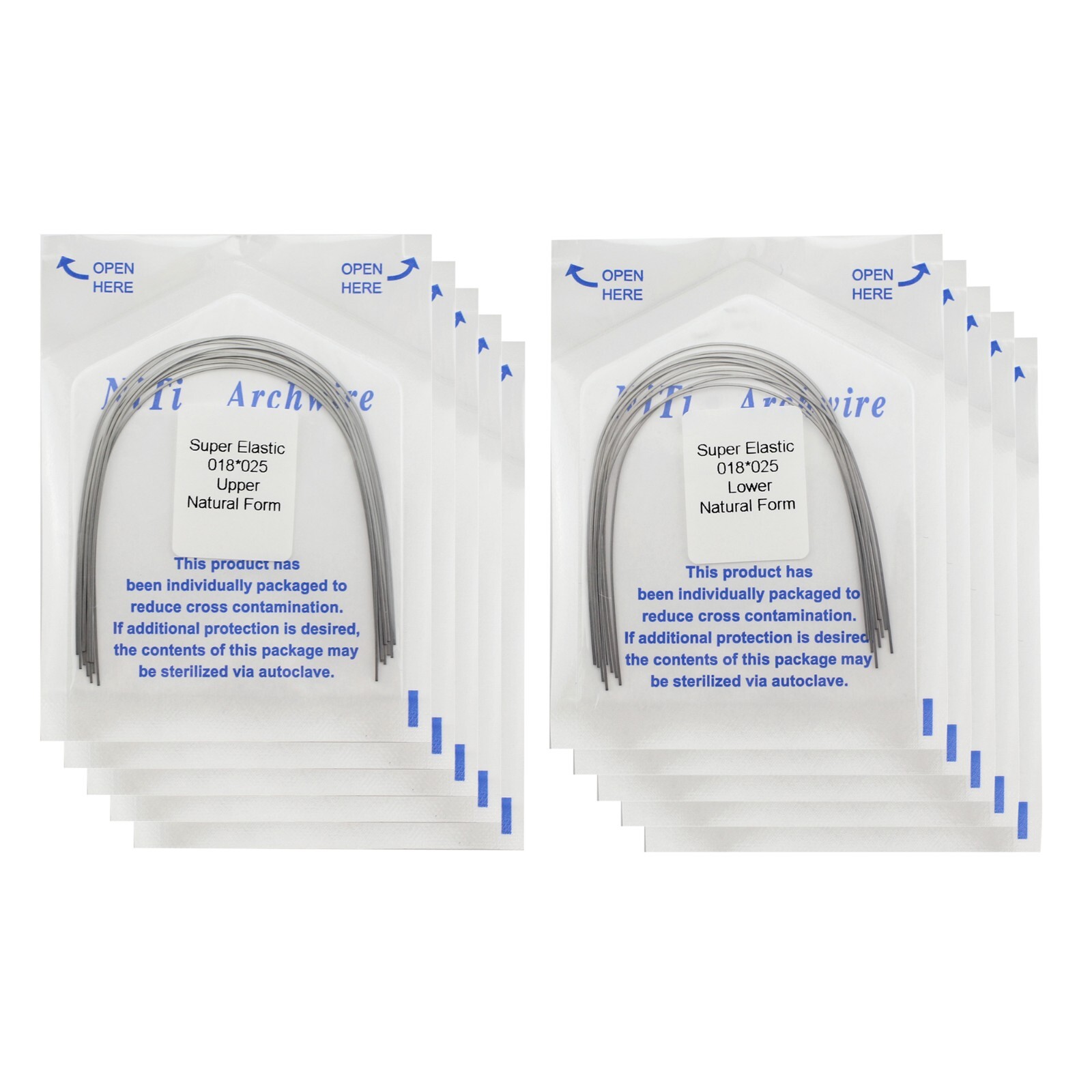 100pcs Dental Orthodontic Niti Arch Wire Natural Form Arches Round Rectangular