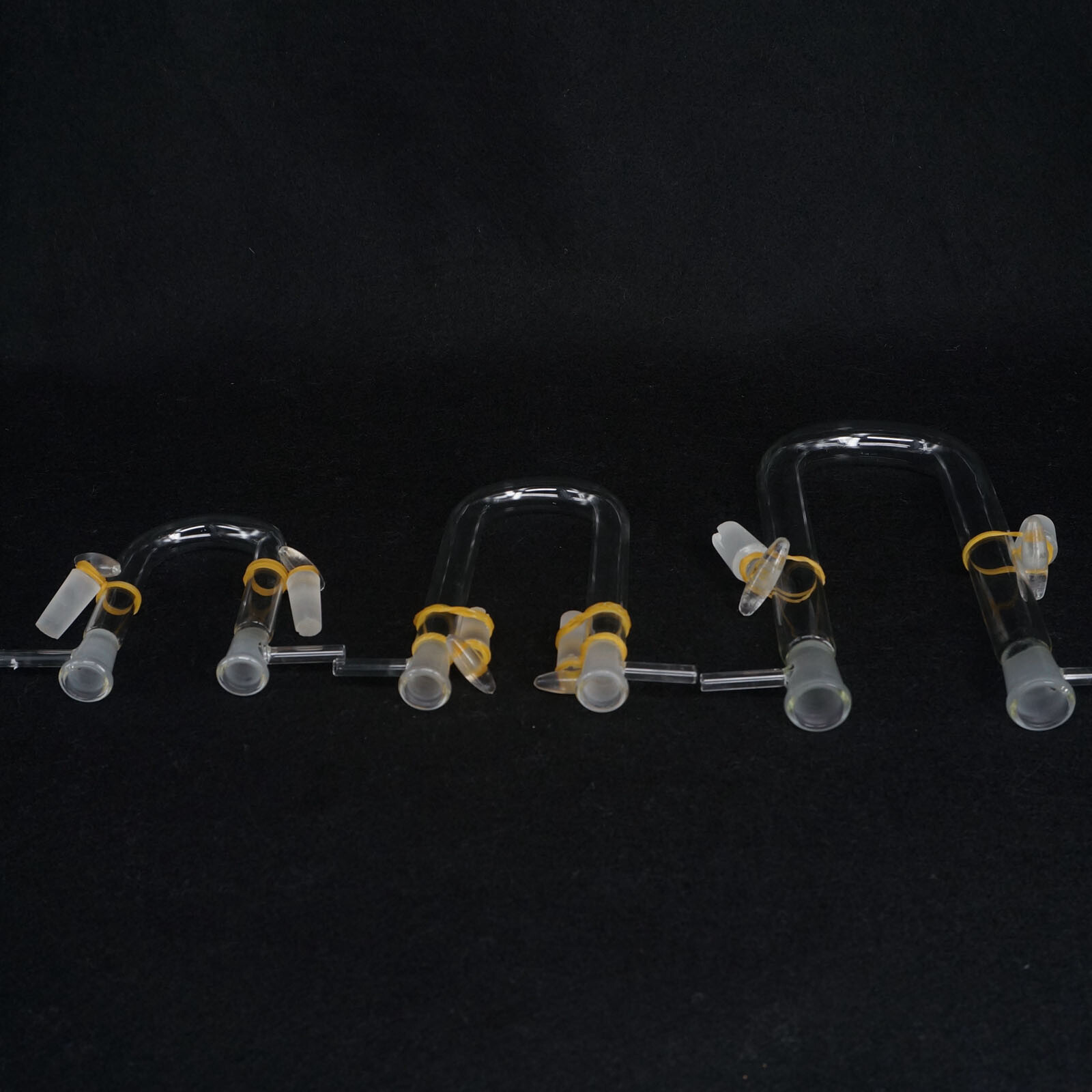 O.D 13/15/18/20mm Drying Glass Tube Adapter U shape With Stopper Side Arm Lab