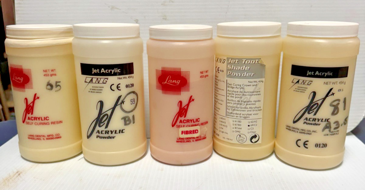 Lot of 24 assorted Dental Acrylic Powders
