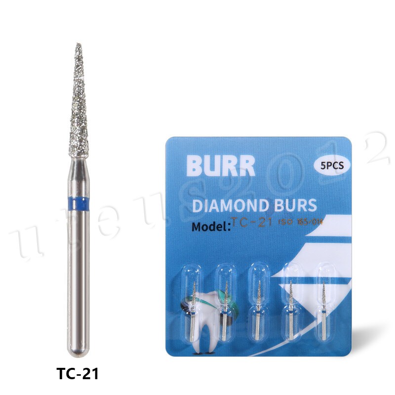 5 uds./1 paquete de fresas de diamante dental Burr para piezas de mano de alta