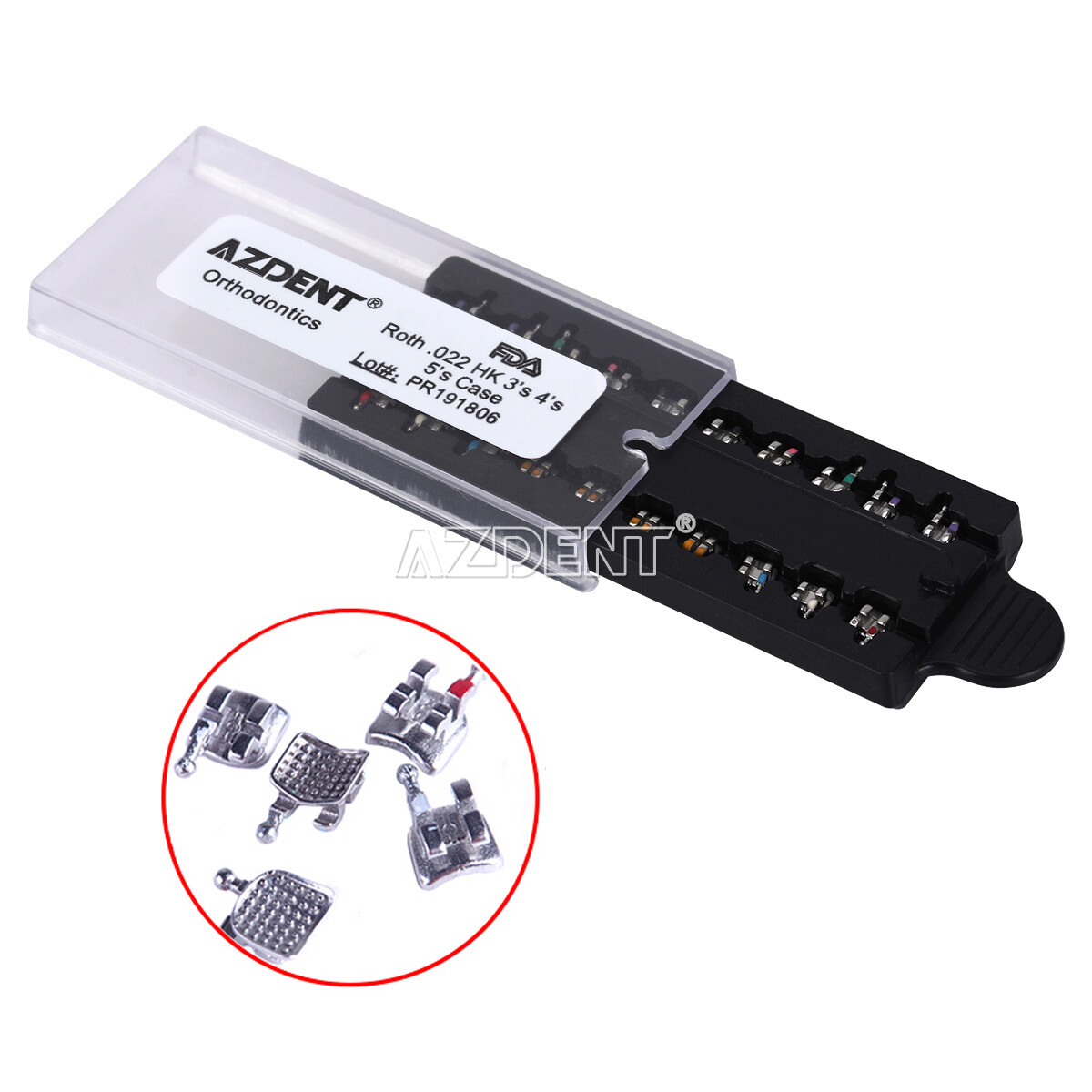20pcs/kit Dental Ortho Monoblock MIM Bracket Braces Mini Roth/MBT 022 AZDENT