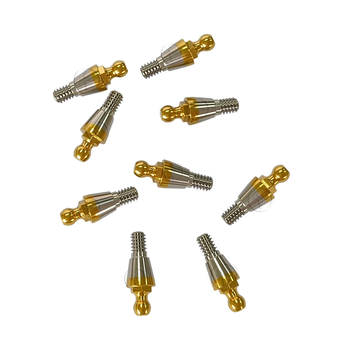 5 pcs Ball attachment abutment straight O-ring system for Hiossen Osstem M R