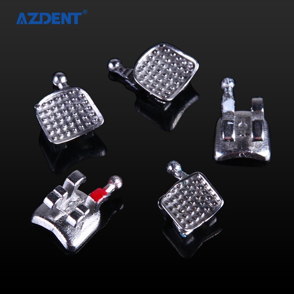 AZDENT Dental Orthodontic MIM Monoblock Bracket Braces Mini Roth 018 Hooks 3-4-5