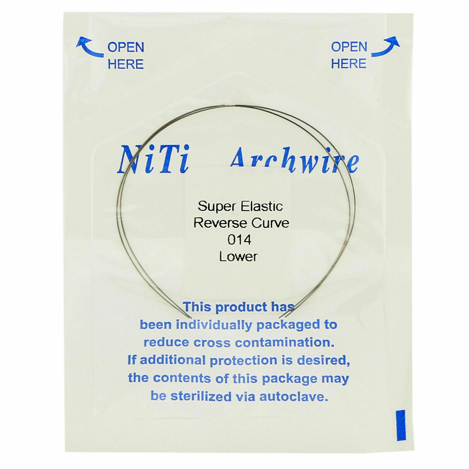 Dental Orthodontic Niti Arch Wire Reverse Curve Round Upper/Lower 012-020