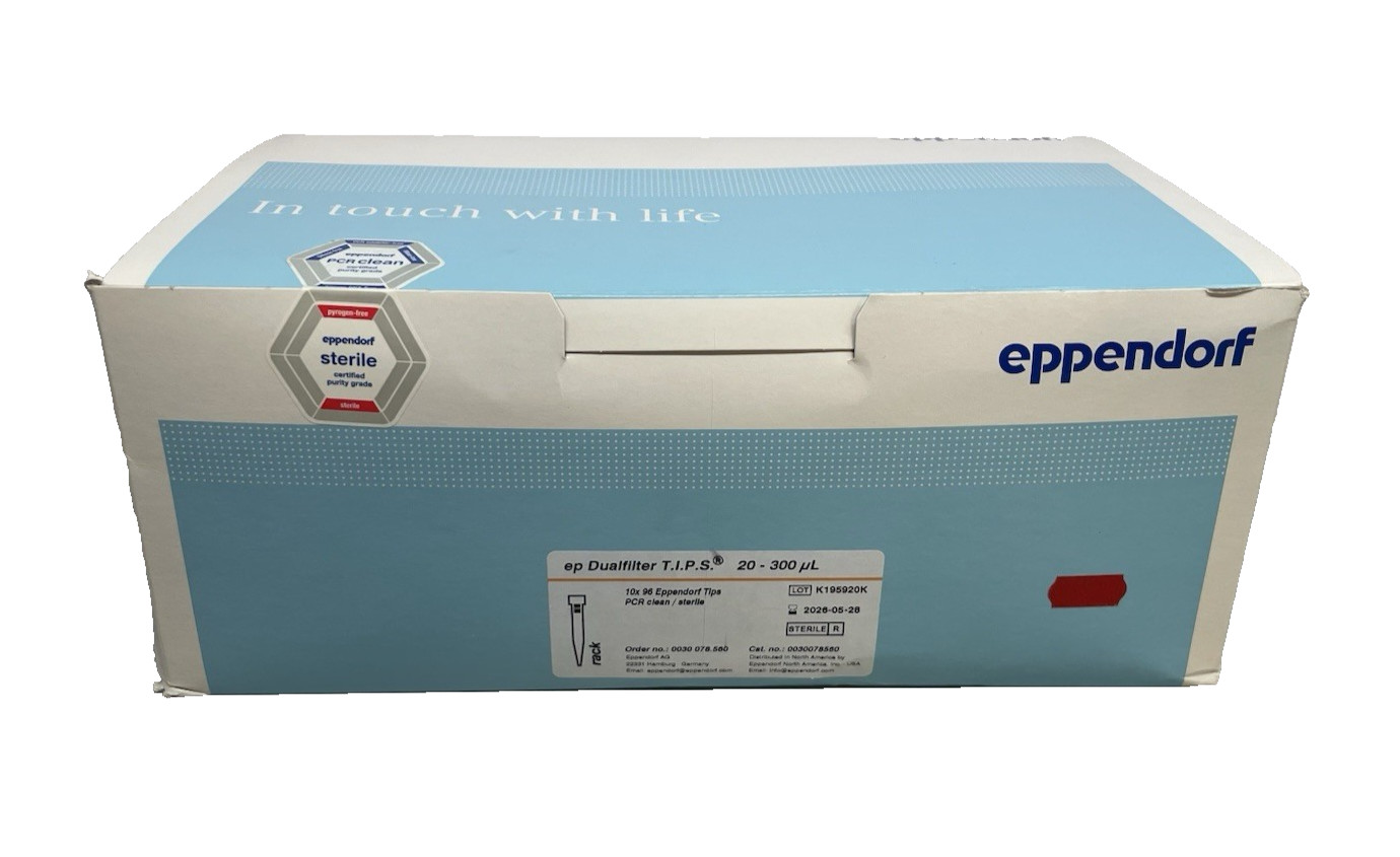 Eppendorf Dualfilter Pipette Tips 20–300µL Sterile 10×96 0030078560