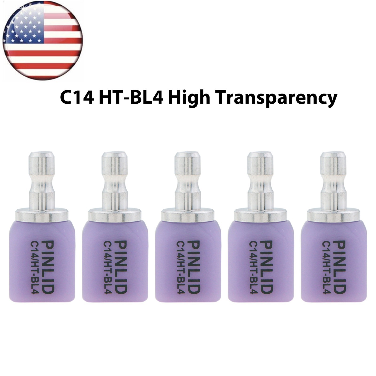 US C14 Dental Emax Ceramic Blocks HT Lithium Disilicate Cerec CAD CAM 5Pcs/Box
