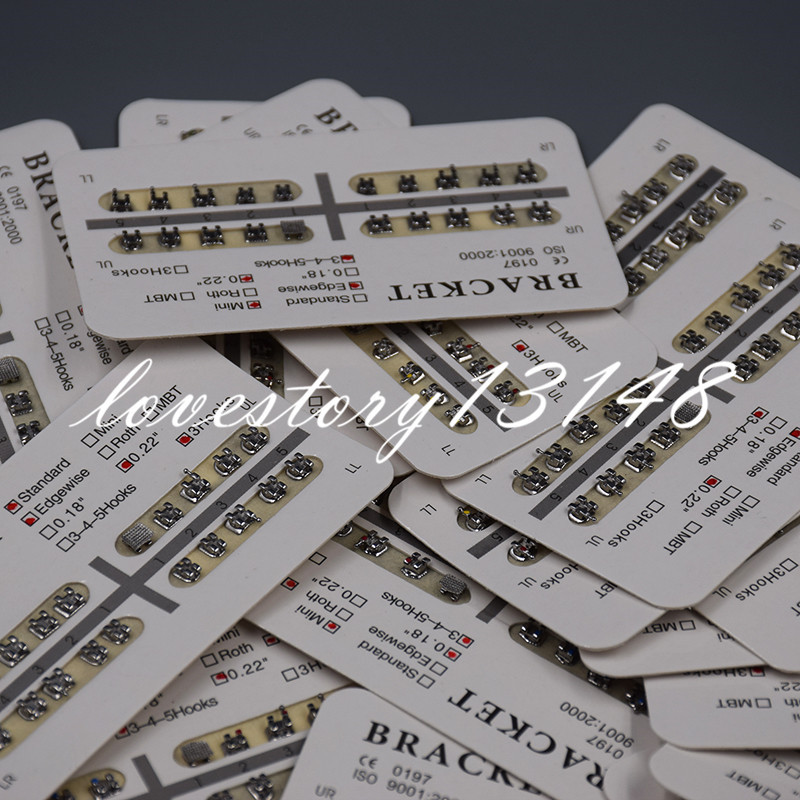 36 Types Dental Bracket Mini/Standard Roth/Edgewise/MBT 018/022 No Hook/3/345