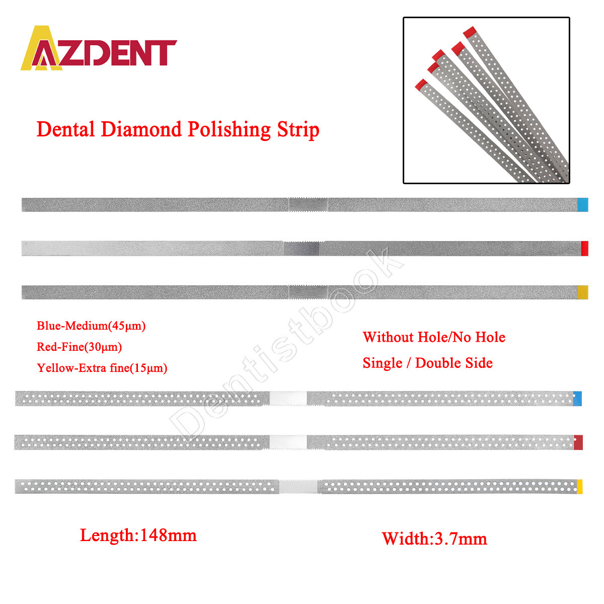 Dental Diamond Polishing Finishing Strips Saw Orthodontic IPR Strip Fine Medium