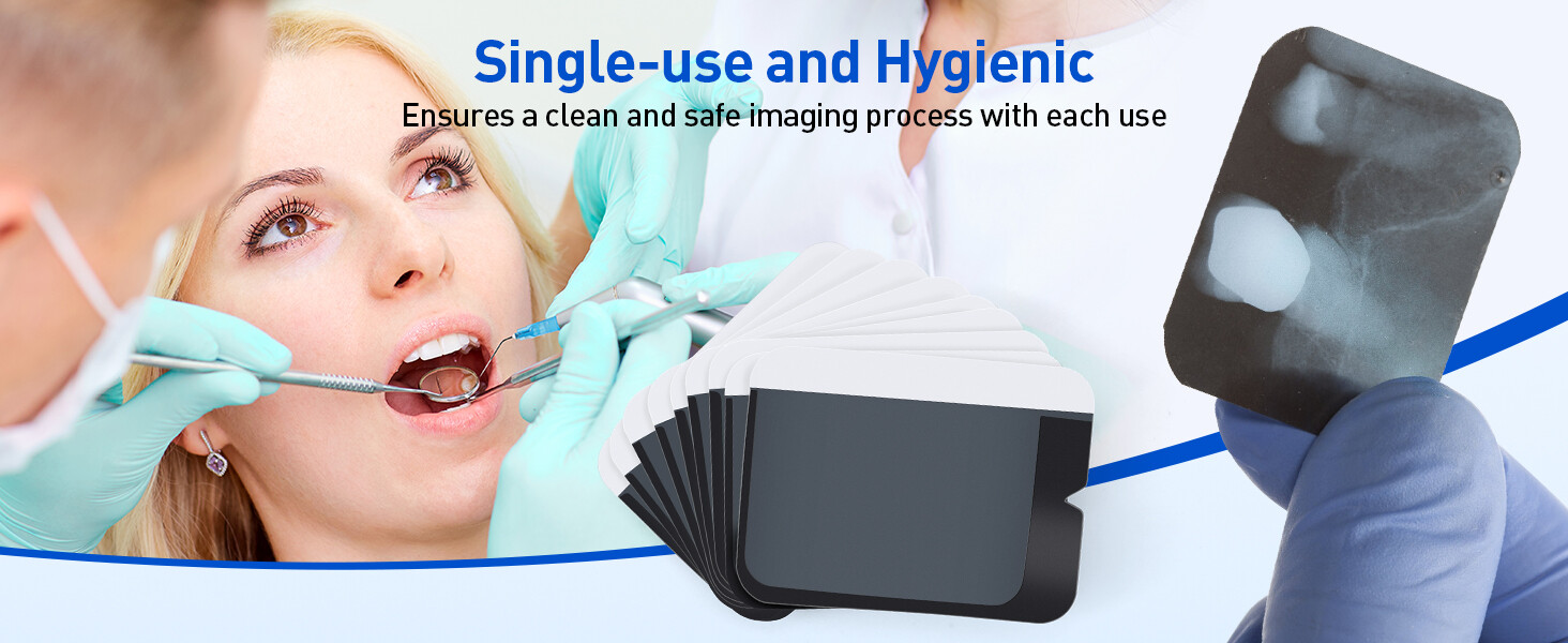 100pcs/box Dental Digital Storage Phosphor Envelopes Plastic Size #0#1#2