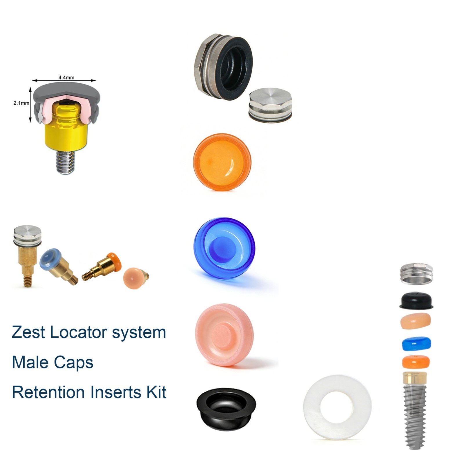 Dental Classic Locator Abutment Internal Hex ZEST Legacy Anchor For Hiossen ET