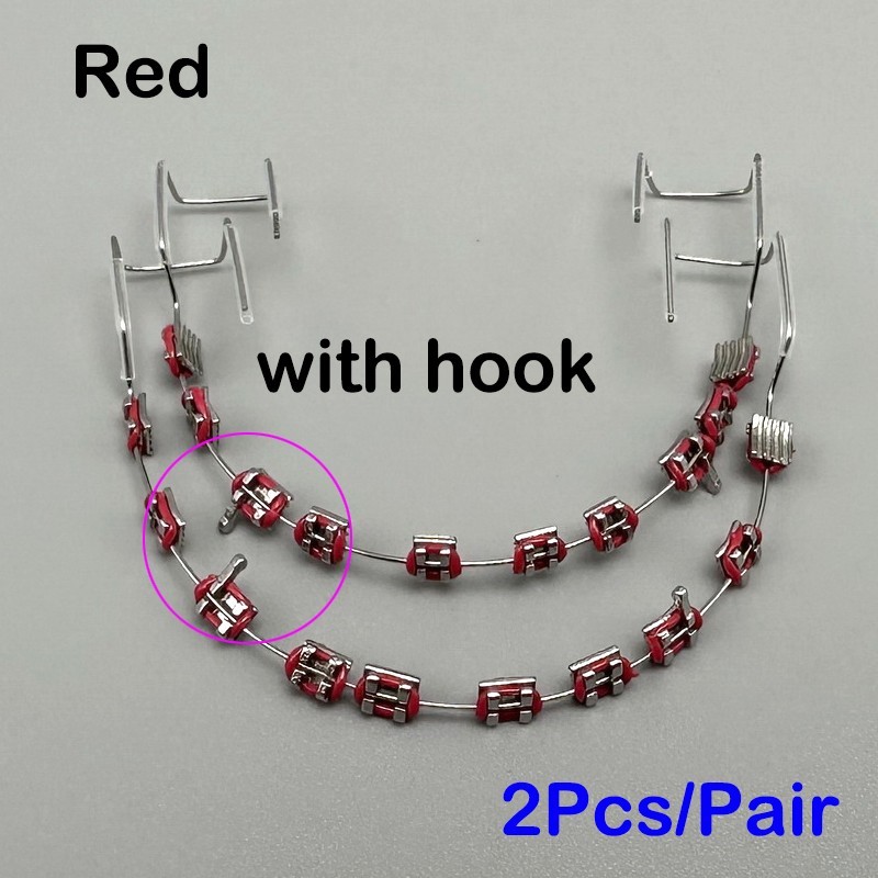Temporary Tooth Decoration Fake Braces Metal Wires Ortho Bracket Ligature Ties