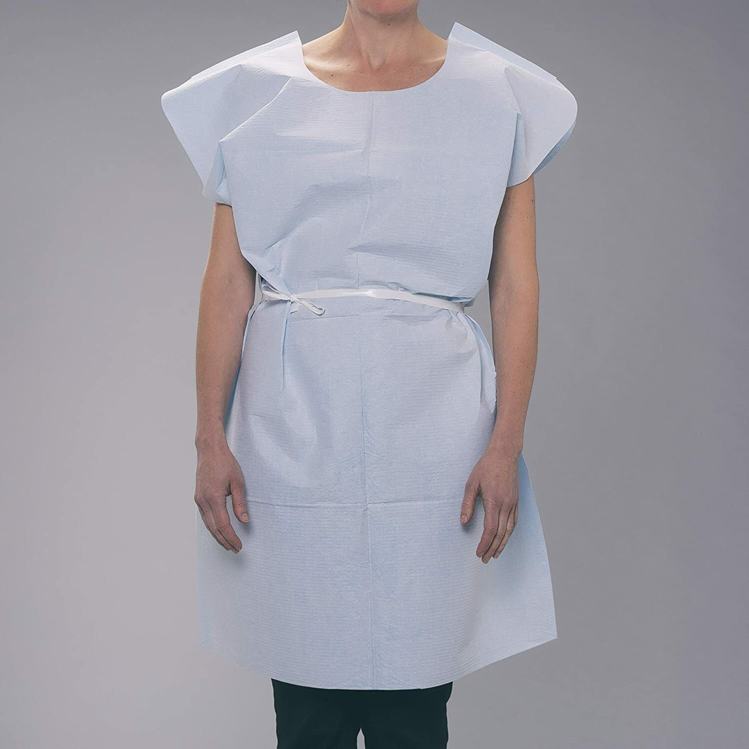 *50-Pieces* TIDI Avalon Exam Gown Tissue/Poly 30″ x 42″ Blue Model#823
