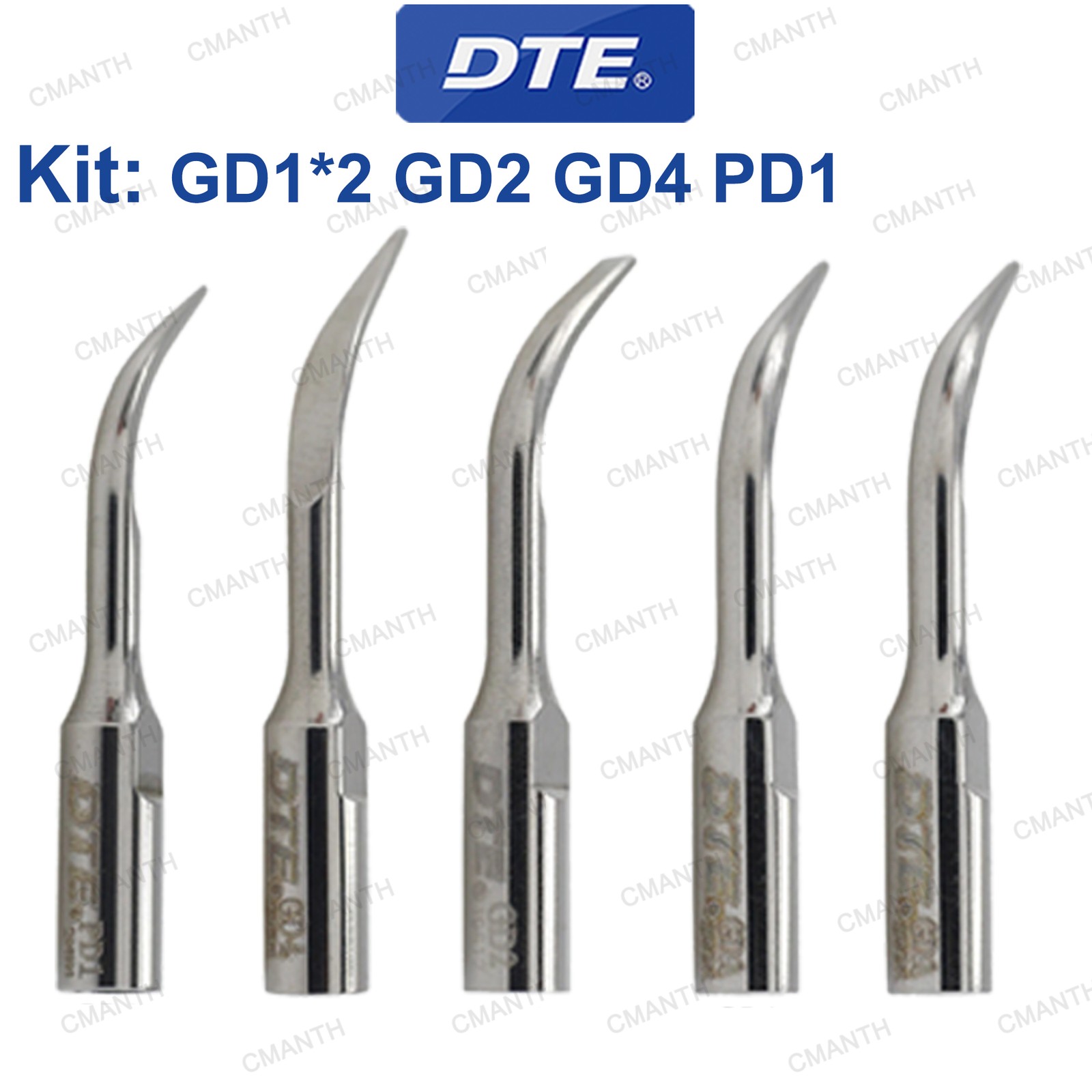 Woodpecker DTE Dental Ultrasonic Piezo Scaler Tips G1 GD1 Fit EMS NSK SATELEC