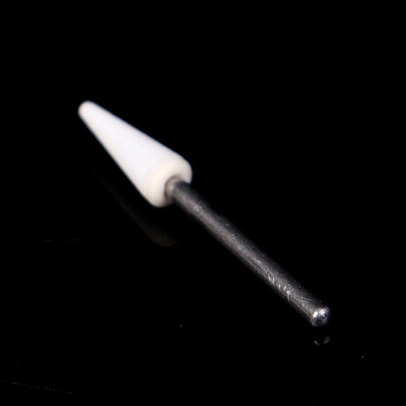Dental White Stone Polishing Burs Flame/Cone/Round Mounted FG Abrasion Point