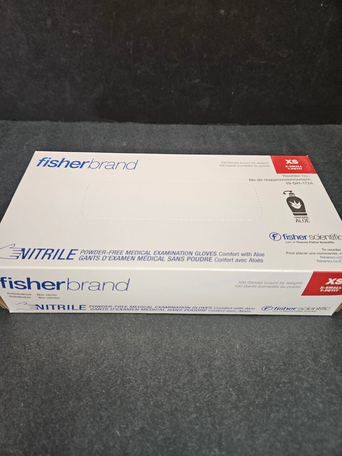 Fisherbrand Nitrile Gloves Extra Small Powder Free with Aloe 900 Gloves