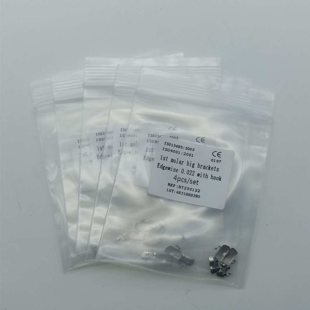 50Sets Dental 1st Brackets Molar Wide Big Bracket Orthodontic Roth MBT 022 Hooks
