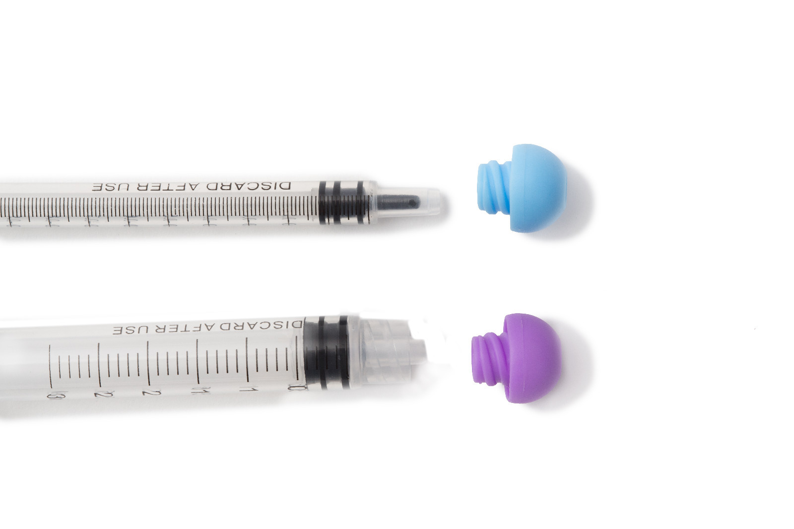 Oral Syringe End Cap – Colorful Variety 125 pack – fits Slip Luer – Lock Luer