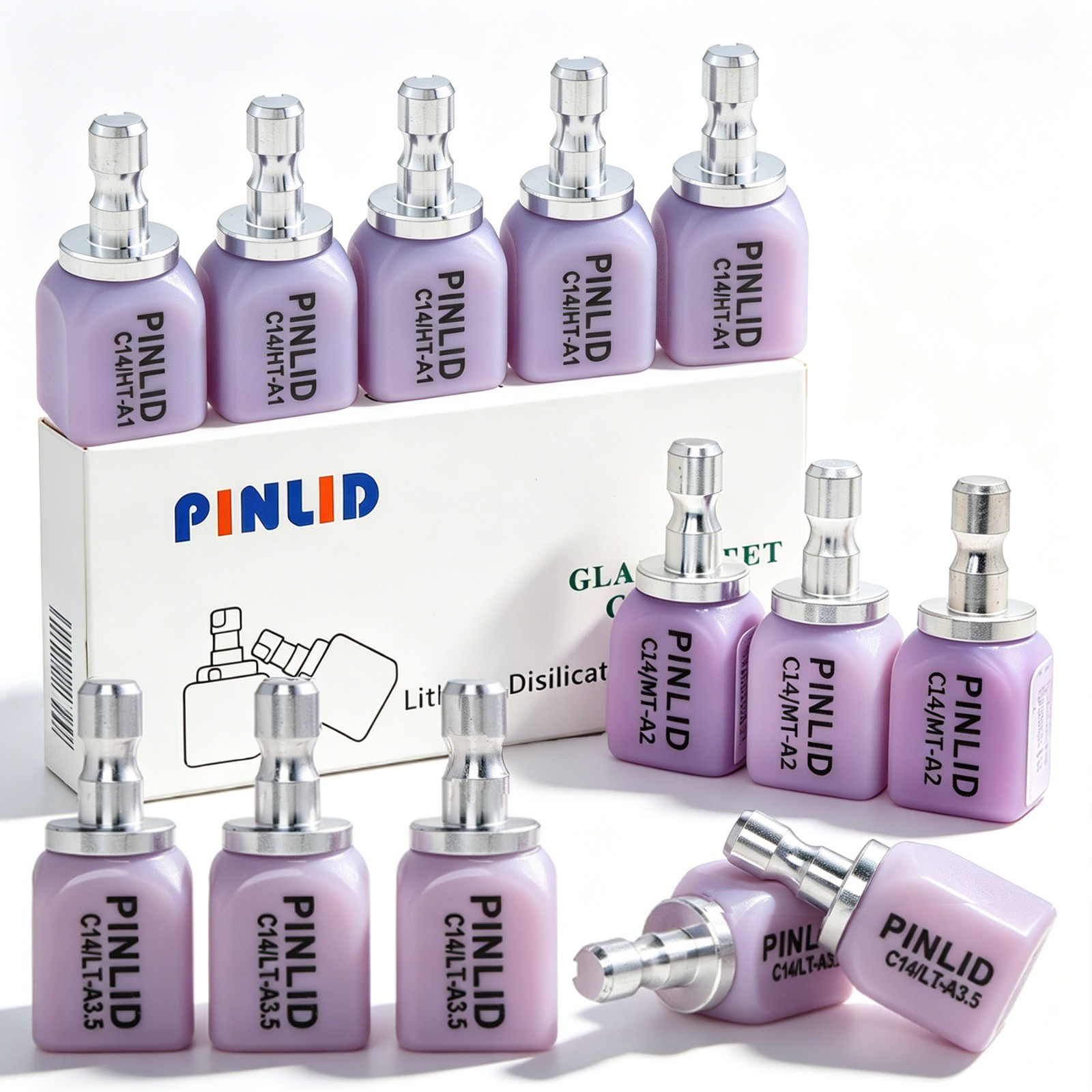 C14 MT Dental Emax Lithium Disilicate Glass Ceramic (LS2) CAD CAM Milling Blocks