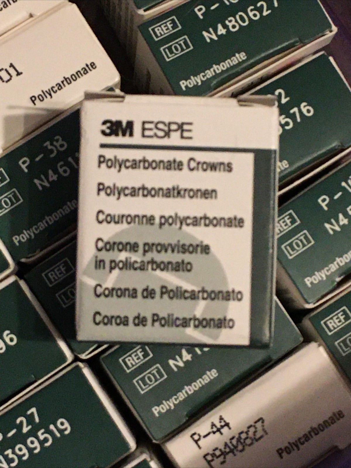3M Iso ESPE Temporary POLYCARBONATE Dental 5Pk SIZES READ DROPBOX- 1 Box