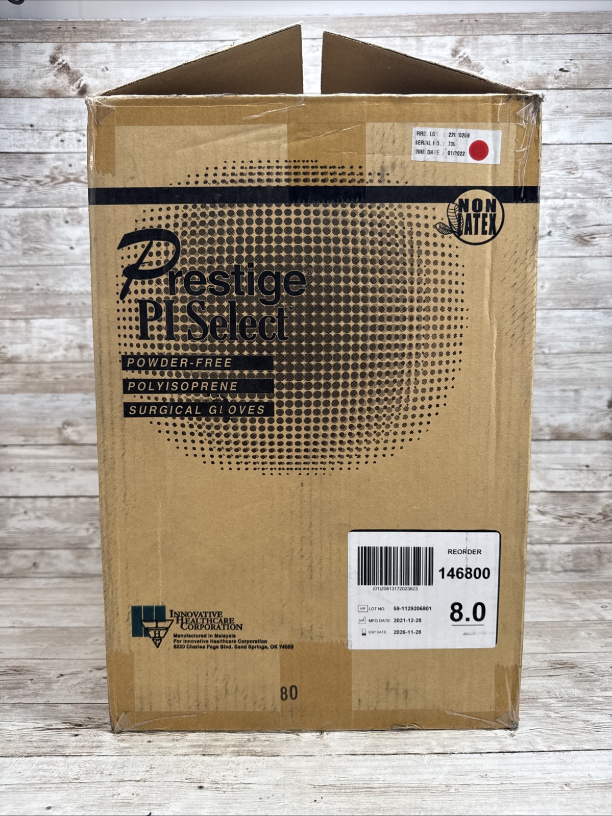 Prestige PI Select Polyisoprene Surgical Gloves *1 Case* 200 Size: 8 Exp: 11/26
