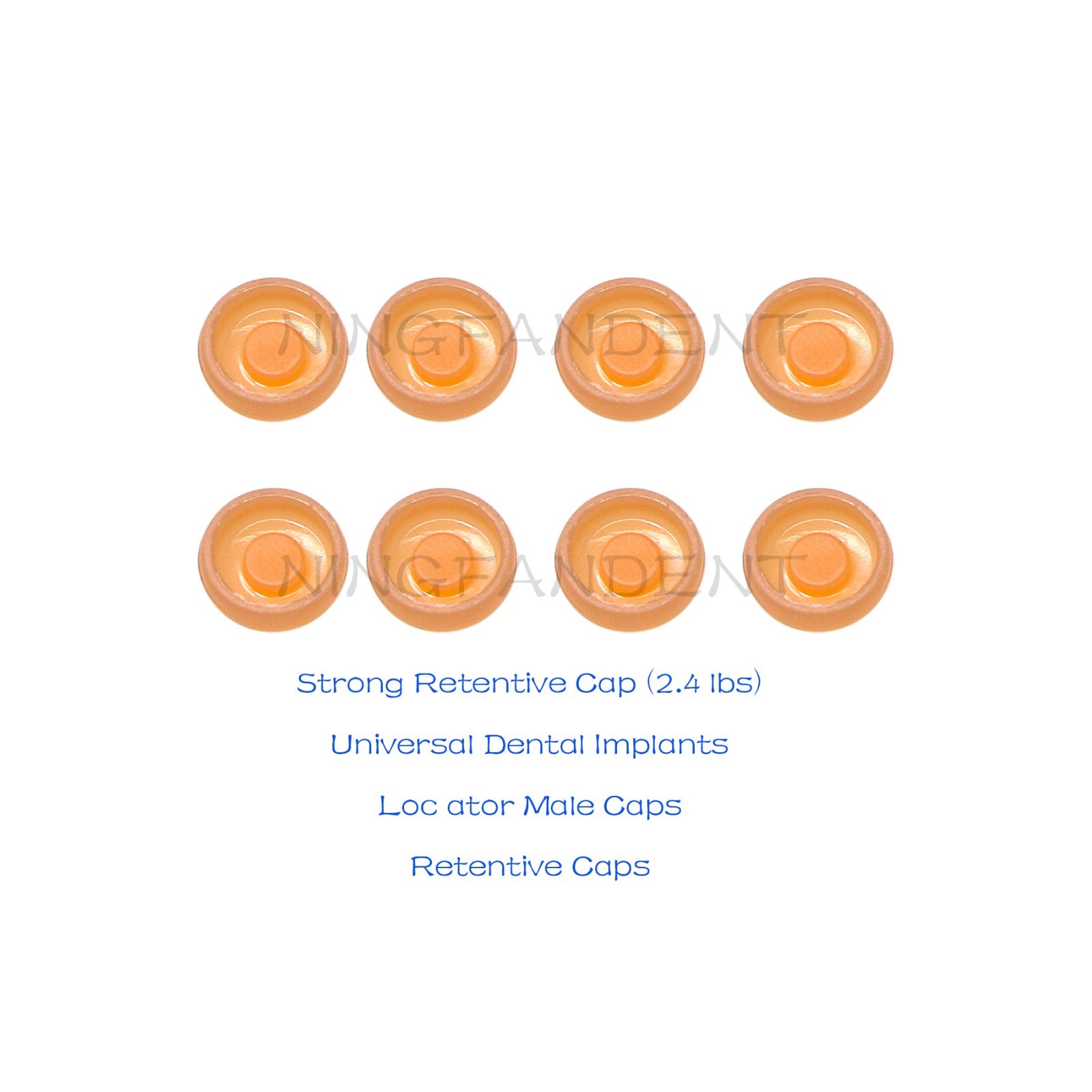 8Pcs Dental Locator Male Cap Implant Attachment Inserts Fit ZEST Anchors locator